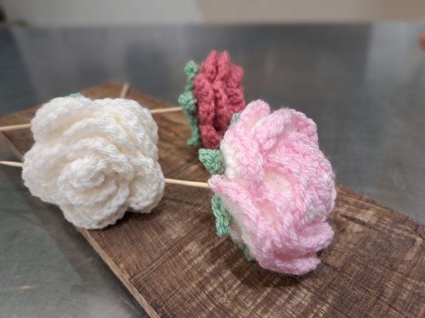 Nos roses en crochet